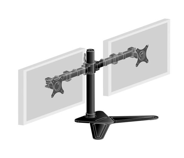 IIYAMA Podwójny stojak montażowy do monitorów DS1002D-B1 - 349198 - zdjęcie 3